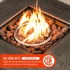 Buenhomino 5Pcs Patio Furniture Set with Fire Pit - Wicker Patio Conversation Set with Swivel Glider, Wicker Sofa, Tempered Side Table,6-inch Cushion - 4 of 4