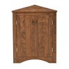 Brown Triangle Bathroom Storage Cabinet with Adjustable Shelves, Freestanding Floor Cabinet - 2 of 4