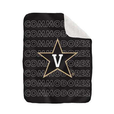 NCAA Vanderbilt Commodores Collegiate Echo Wordmark Plush Throw Blanket