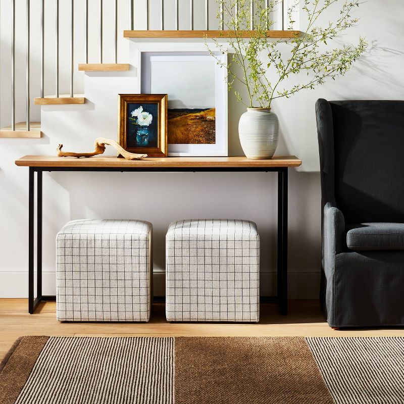 Lynwood Square Upholstered Cube Ottoman - Threshold™ designed with Studio McGee, 3 of 16