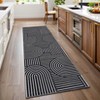 Modern Washable Area Rug, Geometric Pattern Rug, Non-Slip Backing, Low Pile Stain Resistant Living Room Rug - 4 of 4