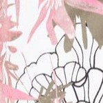 white etched floral