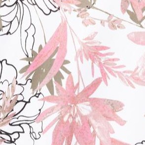 white etched floral