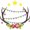 Junior's Design By Humans Christmas Deer By Reivchan T-Shirt - 2 of 3
