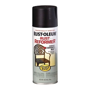 Rust-Oleum 10.25oz Stops Rust Reformer Spray Paint Black - 1 of 2