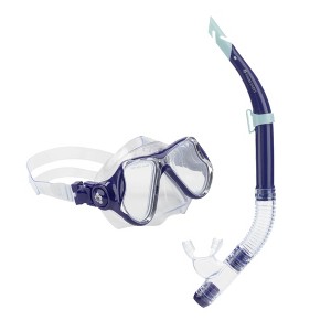 Hawaii Divers Manta Ray Adult Snorkel Combo – Purple (Unisex) - 1 of 4