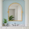 Spassway Bathroom Vanity Mirrors Black/Gold/Silver Arched Wall Mounted Beveled Glass Modern Decorative Mirror for Bathroom Bedroom Living Room - 2 of 4