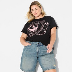 Women's Selena Gomez Call Me When You Break Up Short Sleeve Graphic T-Shirt - Black - 1 of 3