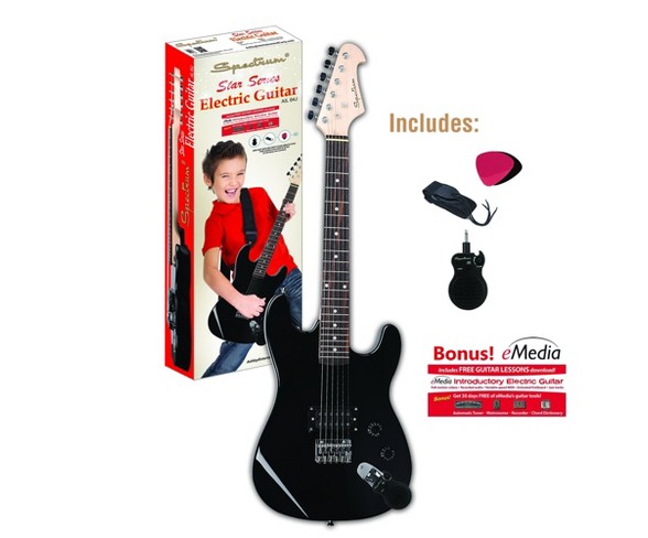 Spectrum Music 34" Solid Body Electric Guitar with Bonus Mini Amp