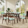Christopher Knight Home Walton 7 Pieces Rubberwood Upholstered Dining Set - 2 of 4