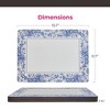Pimpernel Blue Italian Brocato Placemats - Set of 4 (15.7" x 11.7"), Cork Backing, Easy to Clean, Elegant Italian Design - Heat & Stain Resistant - 2 of 4