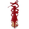 Allegra K Women's Open Toe Strappy Lace Up Stiletto High Heel Sandals - 3 of 4