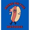 Americana Bring On The Hotdogs Long Sleeve Adult Hooded Sweatshirt - 2 of 2
