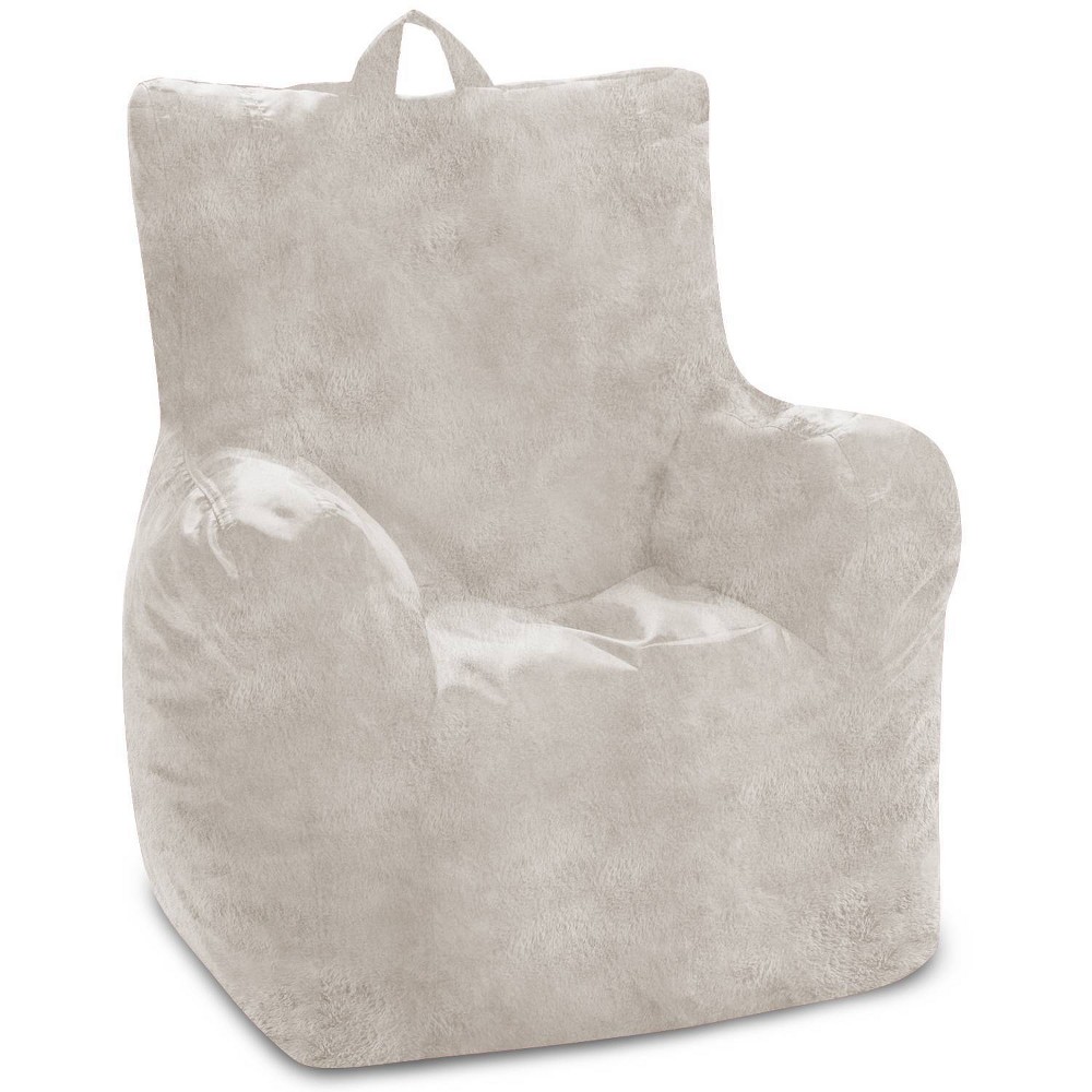 Photos - Bean Bag 20" Pasadena Faux Fur  Chair Cream - Posh Creations