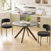 FONTOI End Tables, 47" Round Wooden Side Table with Non-slip Foot Pads, Couch Side Table for Bedroom Living Room, Black, 47.2"*29.5"*47.2" - 2 of 4
