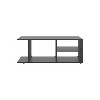 Vynxaria Modern Entertainment Center 17.8" H with 4 Shelves, Black Finish - 2 of 4
