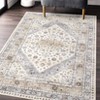 Faux Wool Vintage Diamond Pattern Area Rug Machine Washable Foldable Ultra Thin Non Slip Stain Resistant Pet Friendly Carpet - 2 of 4