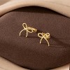 Solid 925 Sterling Silver Bow Hoop Earrings Ribbon for Women Teen Girls Bowknot Hoop Earrings Huggie Cartilage Helix Earrings - 4 of 4