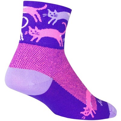  SockGuy Classic Pounce Socks - 3 inch, Purple, Large/X-Large 