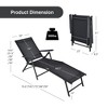 Costway Patio 2 PCS Folding Chaise Lounge Chair Outdoor Portable Reclining Lounger Grey\Brown\Black - 4 of 4