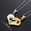 Maya's Grace Two Pieces Heart Shaped with I Love You Message Pendant and Couple Matching Necklace - 4 of 4