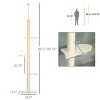 Adjustable 4 Tier Floor to Ceiling Cat Tree Tower for Indoor Cats,87" Climbing Tower with Plush Perches,Sisal Scratcher and Toy Ball–LAOTIES - 2 of 4