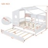JUJABU Modern Wooden House Bed with Trundle & Storage Shelf for Kids - 4 of 4