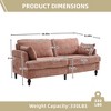 MOONMISS chenille 2-seater wood-legged sofa with LED light, USB charging port and storage bag Living room Bedroom Study room - 3 of 4