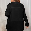 Women Cardigan Plus Size Fashion Irregular Hem Long Sleeves Lightweight Shirt Jacket Coat Tops - 4 of 4