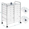Yaheetech Drawers Rolling Storage Cart Mobile Storage Bin Trolley - 3 of 4