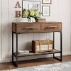 Morris Console Table Brown - Finch: Modern Distressed Finish, 36" Width, Entryway Rectangle Shape, Wood Frame - 3 of 4