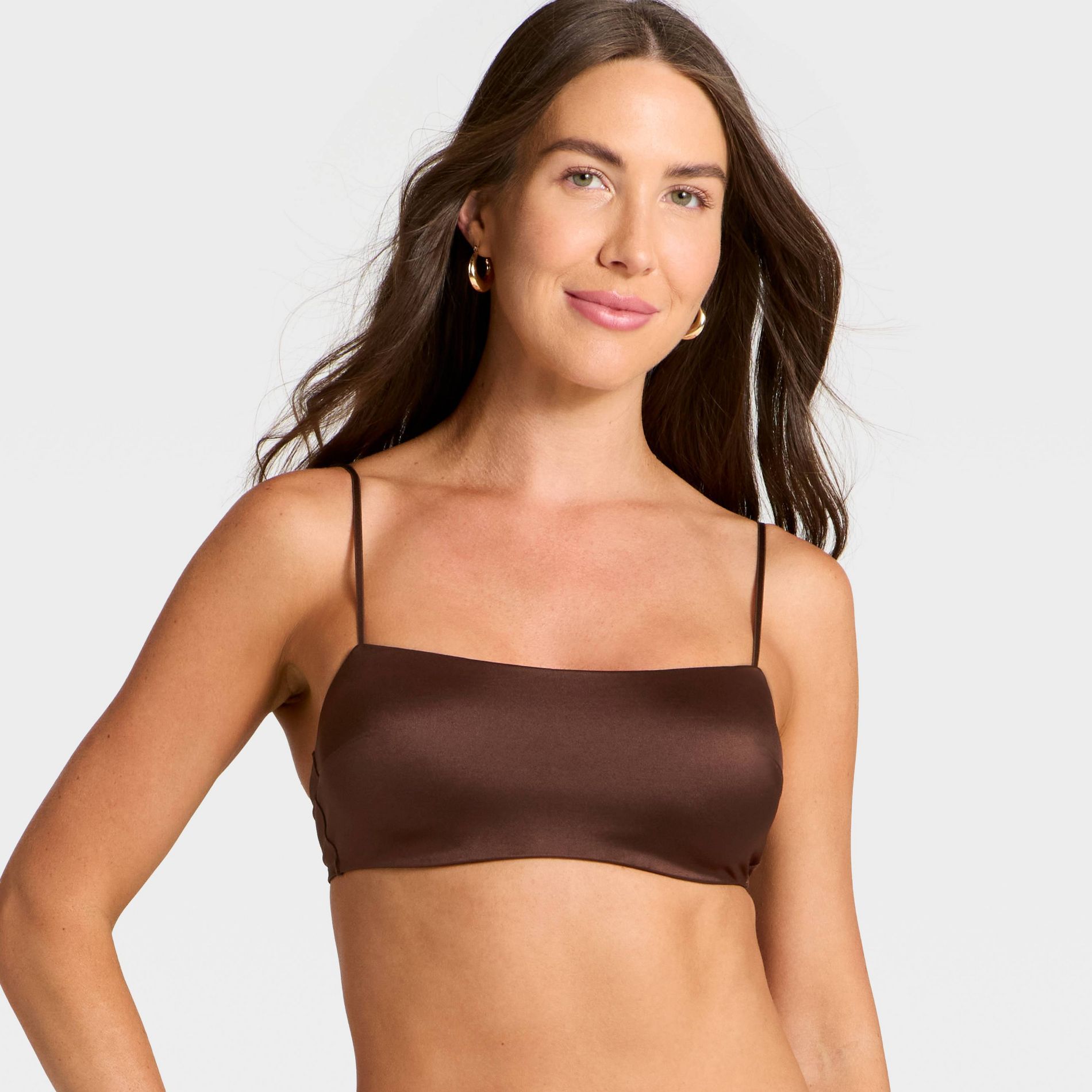 Women's Satin Unlined Scoop Bralette - Auden™