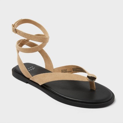 Women's Tarin Ankle Wrap Thong Sandals - A New Day™
