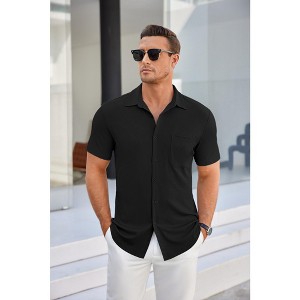 COOFANDY Men's Stretch Dress Shirts Short Sleeve Wrinkle Free Casual Button  Down Shirts : Target