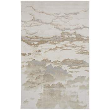 Aura Modern Abstract Ivory/Tan/Gray Area Rug