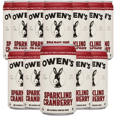 Owen’s Craft Mixers |Sparkling Cranberry| Handcrafted in the USA with Premium Ingredients | Vegan & Gluten-Free Soda Mocktail and Cocktail Mixer