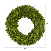 Nearly Natural 14” Preserved Boxwood Wreath - 2 of 3