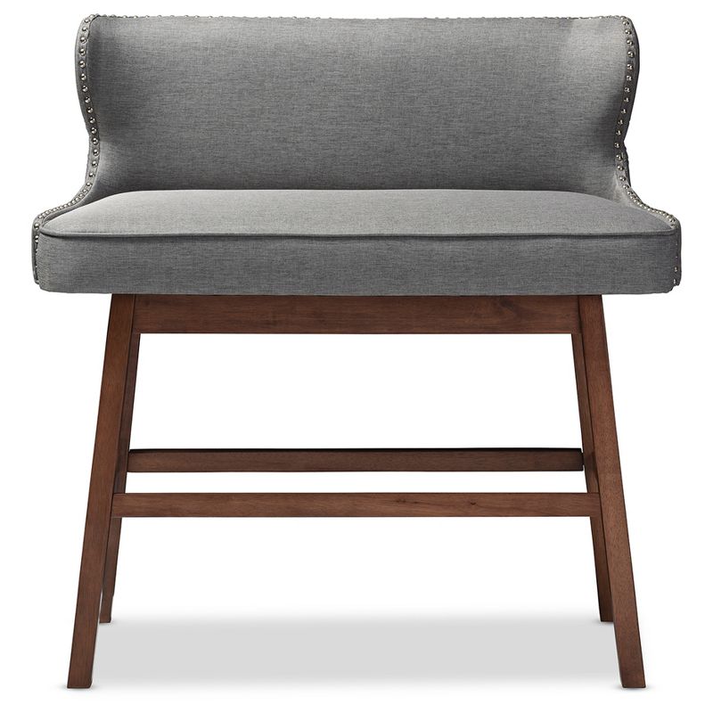 Gradisca Modern And Contemporary Fabric Button Tufted Upholstered Bar Bench Banquette - Baxton Studio, 3 of 6