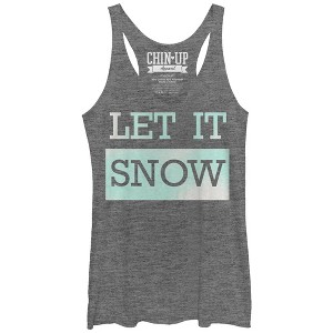 Women's CHIN UP Let it Snow Racerback Tank Top - 1 of 3