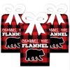 Big Dot of Happiness Lumberjack - Channel the Flannel - Square Favor Gift Boxes - Buffalo Plaid Party Bow Boxes - Set of 12 - 2 of 4