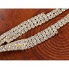 Anna-Kaci Women's Floral Statement Necklace and Earring Set with Amber Crystal Accents, Adjustable Chain, Elegant and Bold Design - Flower - 4 of 4
