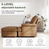 66.5"/74" Oversized Chaise Lounge Indoor Upholstered Deep Seat Reading Chair Phone Holder USB Living Room Apartment Bedroom - 3 of 4