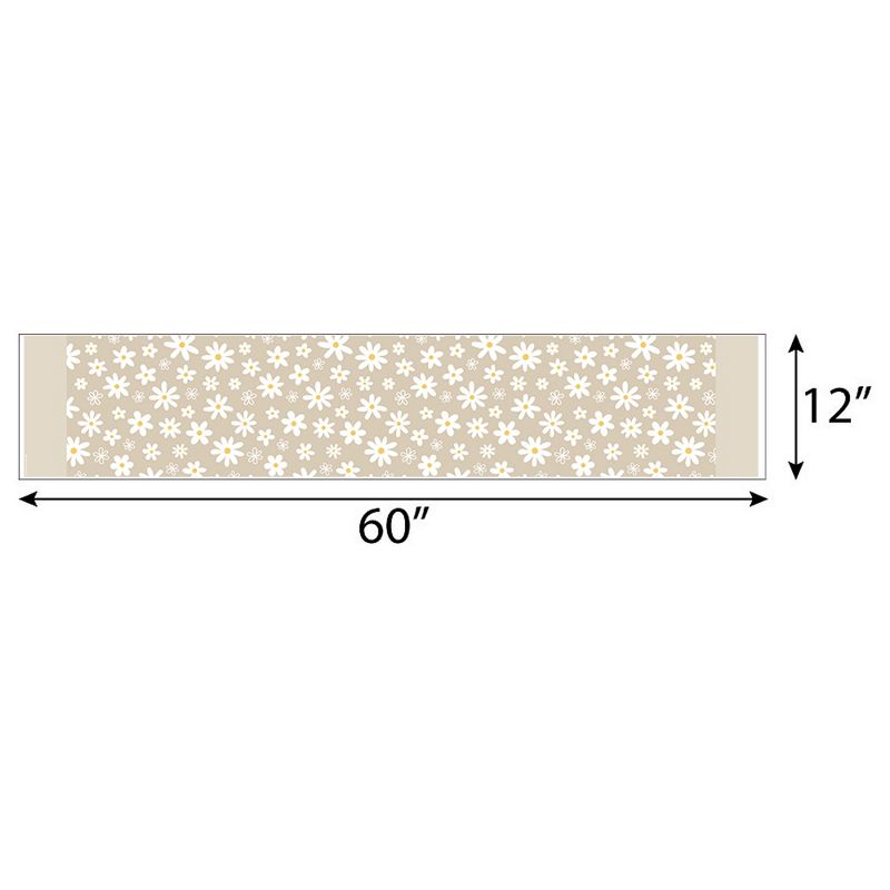Big Dot of Happiness Tan Daisy Flowers - Petite Floral Party Paper Table Runner - 12 x 60 inches, 3 of 5