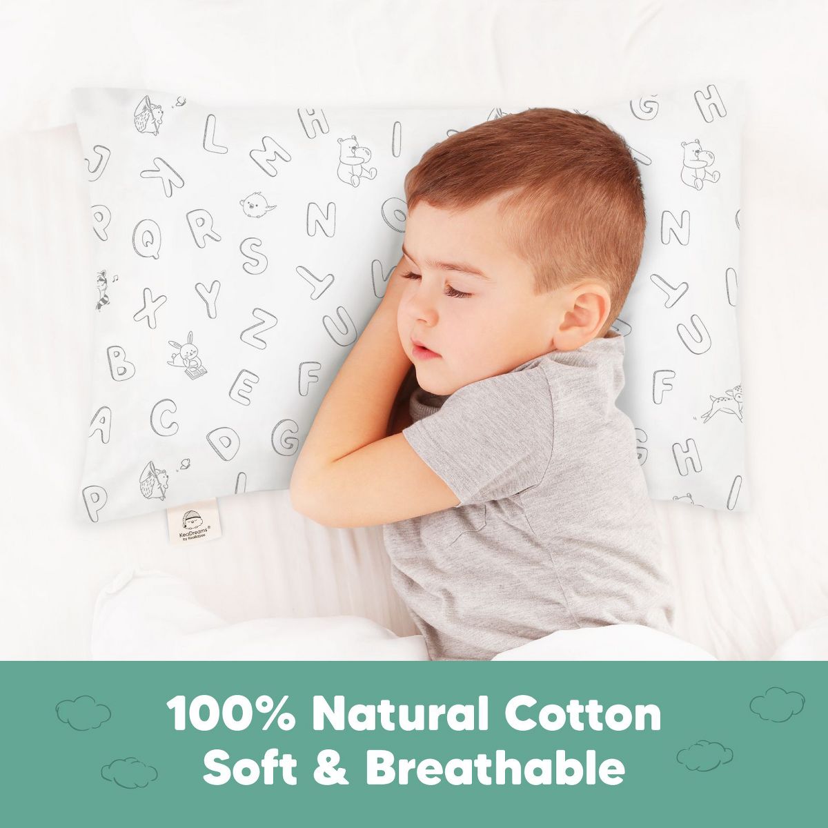 KeaBabies Toddler Pillowcase for 13X18 Pillow, Organic Toddler Pillow Case, Travel Pillow Case Cover - thumbnail 3