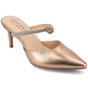 Journee Womens Lunna Mules Mid Stiletto Pointed Toe Pumps - 1 of 4