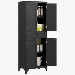 67" 4-Door Kitchen Pantry with Drawer and Adjustable Shelves - 1 of 4