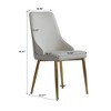WJSHome Modern Dining Chairs Set of 2, PU Leather Accent Chairs with Gold Metal Legs for Dining Room,Kitchen , Bedroom, Living Room - 2 of 4