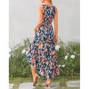 Clearlove Women Summer Dresses Casual Sleeveless Maxi Dresses Cute Floral Long Dress Wedding Guest Dress - 4 of 4