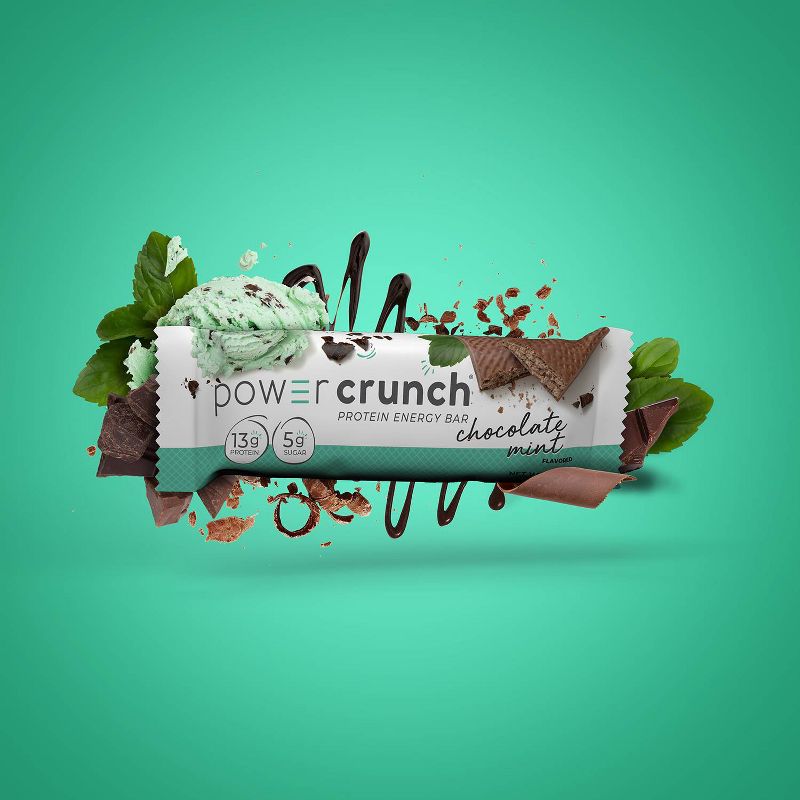 Power Crunch Chocolate Mint Wafer Protein Energy Bar - 5pk, 4 of 8