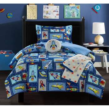 5pc Full Booster Kids' Comforter Set Blue - Chic Home Design